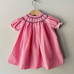 Lord & Taylor Smocked Gingham Dress